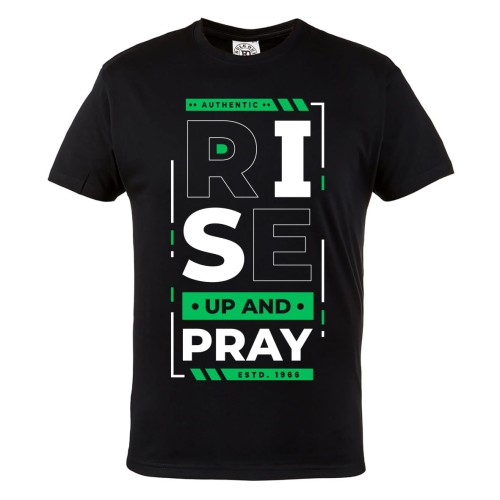 KOSZULKA MĘSKA MOTYWACJA RISE UP AND PRAY URBAN STYLE BE POSITIVE 1