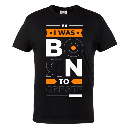 KOSZULKA MĘSKA MOTYWACJA I WAS BORN TO CREATE URBAN STYLE BE POSITIVE 1