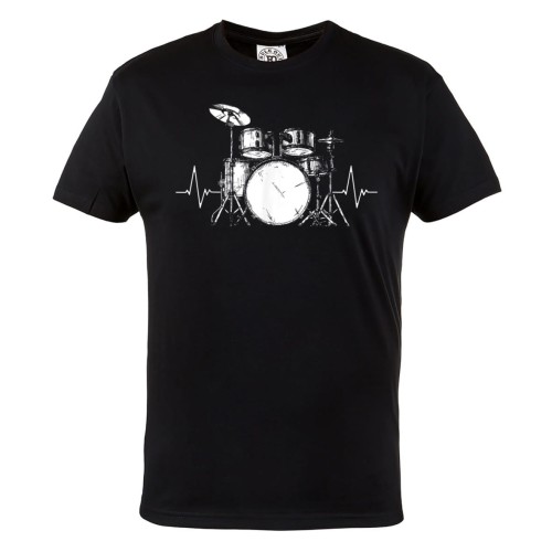 KOSZULKA MĘSKA MUZYCZNA DLA PERKUSISTY EKG BICIE SERCA PERKUSJA 1