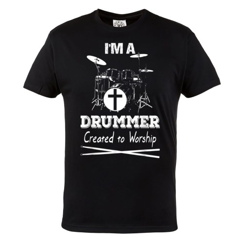 KOSZULKA MĘSKA MUZYCZNA DLA PERKUSISTY PERKUSJA DRUMS I'M A DRUMMER 1
