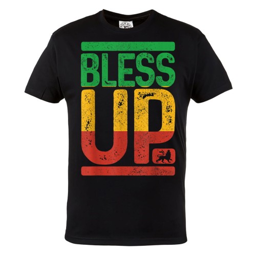 KOSZULKA MĘSKA MUZYCZNA DLA FANA REGGAE RASTA JAMAICA MUSIC BLESS UP LION 1