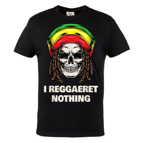KOSZULKA MĘSKA MUZYCZNA DLA FANA REGGAE DREDY RASTA JAMAICA MUSIC I REGGAERET NOTHING