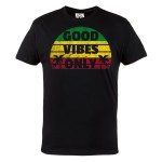 KOSZULKA MĘSKA MUZYCZNA DLA FANA REGGAE RASTA JAMAICA MUSIC GOOD VIBES ONLY