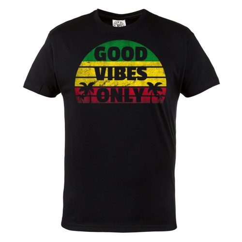 KOSZULKA MĘSKA MUZYCZNA DLA FANA REGGAE RASTA JAMAICA MUSIC GOOD VIBES ONLY 1