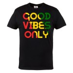 KOSZULKA MĘSKA MUZYCZNA DLA FANA REGGAE RASTA JAMAICA MUSIC GOOD VIBES ONLY