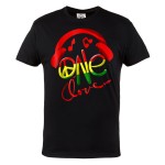 KOSZULKA MĘSKA MUZYCZNA DLA FANA REGGAE SŁUCHAWKI RASTA JAMAICA MUSIC ONE LOVE