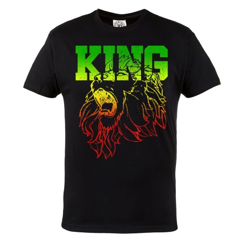 KOSZULKA MĘSKA MUZYCZNA DLA FANA REGGAE LEW RASTA KING LION JAMAICA MUSIC 1