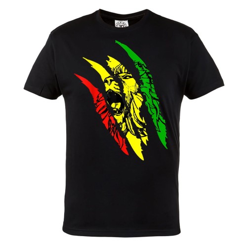 KOSZULKA MĘSKA MUZYCZNA DLA FANA REGGAE LEW RASTA LION JAMAICA MUSIC