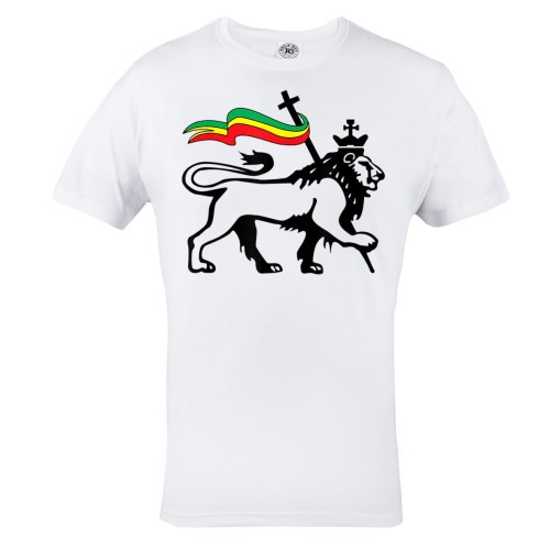 KOSZULKA MĘSKA MUZYCZNA DLA FANA REGGAE LEW RASTAFARI JAMAICA MUSIC LION 1
