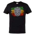 KOSZULKA MĘSKA MUZYCZNA DLA FANA REGGAE LEW RASTAFARI JAMAICA MUSIC LION