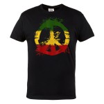 KOSZULKA MĘSKA MUZYCZNA DLA FANA REGGAE RASTAFARI JAMAICA MUSIC PEACE SIGN