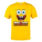 KOSZULKA MĘSKA BAJKOWA SPONGEBOB KANCIASTOPORTY UŚMIECH KRAWAT