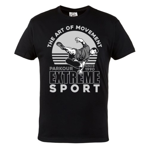 KOSZULKA MĘSKA SPORTY EKSTREMALNE PARKOUR ADRENALINA THE ART OF MOVEMENT SINCE 1990 1