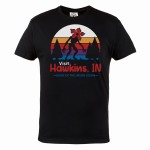 KOSZULKA MĘSKA SERIALOWA STRANGER THINGS VISIST HAWKINS HOME OF THE UPSIDE DOWN