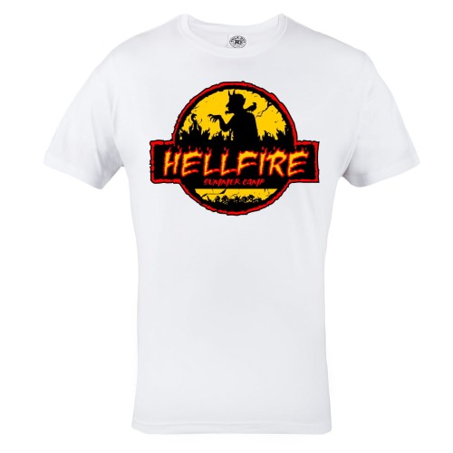 KOSZULKA MĘSKA SERIALOWA STRANGER THINGS HELLFIRE SUMMER CAMP KLUB OGNIA PIEKIELNEGO 1