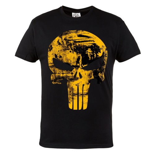 KOSZULKA FILMOWA MARVEL PUNISHER FRANK CASTLE ŻÓŁTA CZASZKA 1