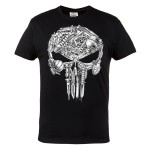 KOSZULKA FILMOWA MARVEL PUNISHER FRANK CASTLE CZASZKA SYMBOL BROŃ