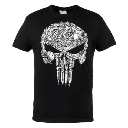 KOSZULKA FILMOWA MARVEL PUNISHER FRANK CASTLE CZASZKA SYMBOL BROŃ 1
