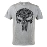 KOSZULKA FILMOWA MARVEL PUNISHER FRANK CASTLE CZASZKA SYMBOL BROŃ