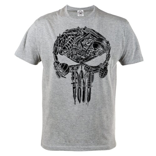 KOSZULKA FILMOWA MARVEL PUNISHER FRANK CASTLE CZASZKA SYMBOL BROŃ 1