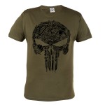 KOSZULKA FILMOWA MARVEL PUNISHER FRANK CASTLE CZASZKA SYMBOL BROŃ