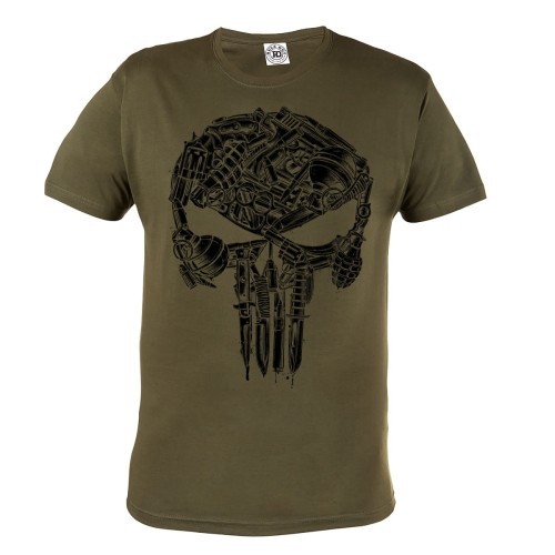 KOSZULKA FILMOWA MARVEL PUNISHER FRANK CASTLE CZASZKA SYMBOL BROŃ 1