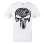 KOSZULKA FILMOWA MARVEL PUNISHER FRANK CASTLE CZASZKA SYMBOL BROŃ