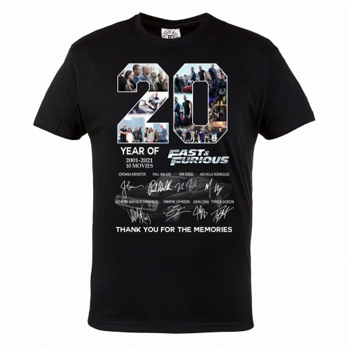 KOSZULKA FILMOWA SZYBCY I WŚCIEKLI FAST AND FURIOUS AUTOGRAFY 1