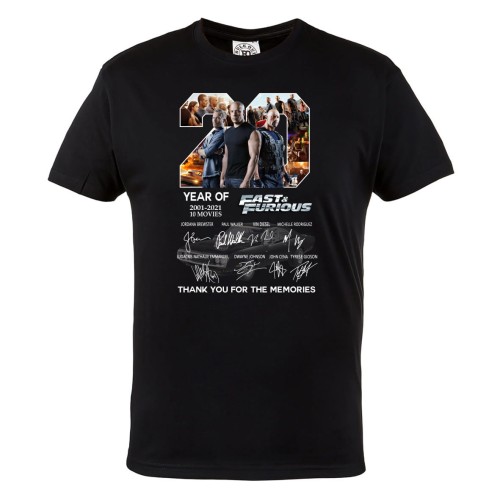 KOSZULKA FILMOWA SZYBCY I WŚCIEKLI FAST AND FURIOUS BOHATEROWIE AUTOGRAFY 1
