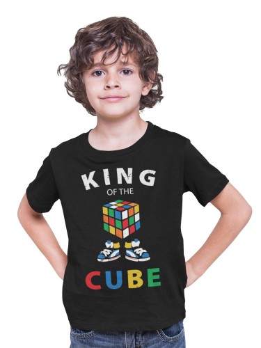 KOSZULKA DZIECIĘCA KOSTKA RUBIKA ZABAWKA LOGICZNA KING OF THE CUBE