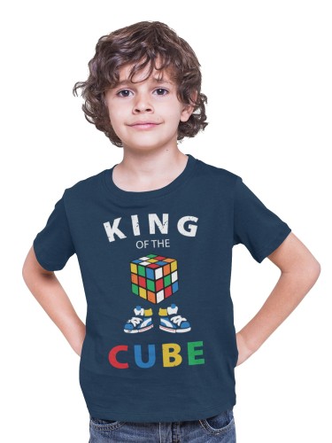KOSZULKA DZIECIĘCA KOSTKA RUBIKA ZABAWKA LOGICZNA KING OF THE CUBE