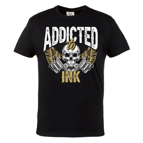KOSZULKA MĘSKA DLA TATUAŻYSTY TATUAŻE TATUATOR TATTOO ADDICTED TO INK 1