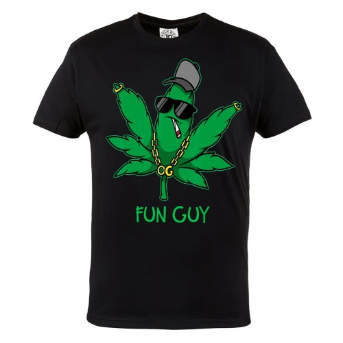 MĘSKA KOSZULKA CANNABIS MARIHUANA ZIOŁO WEED LIŚĆ FUN GUY 1