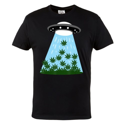 MĘSKA KOSZULKA MARIHUANA ZIOŁO WEED 420 UFO KONOPIE 1