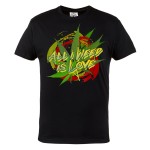 MĘSKA KOSZULKA MARIHUANA ZIOŁO LIŚĆ KONOPII INDYJSKIEJ 420 ALL I WEED IS LOVE