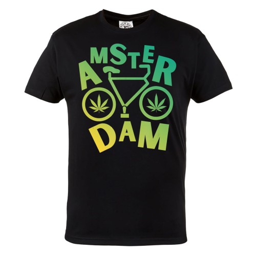 MĘSKA KOSZULKA MARIHUANA ZIOŁO WEED 420 AMSTERDAM ROWER 1