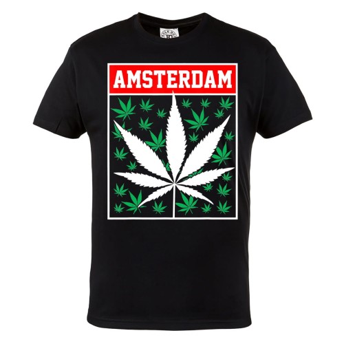 MĘSKA KOSZULKA MARIHUANA ZIOŁO WEED 420 KONOPIE INDYJSKIE AMSTERDAM