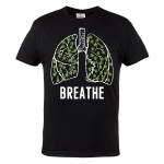 MĘSKA KOSZULKA MARIHUANA ZIOŁO WEED 420 KONOPIE INDYJSKIE BREATHE PŁUCA LUNGS