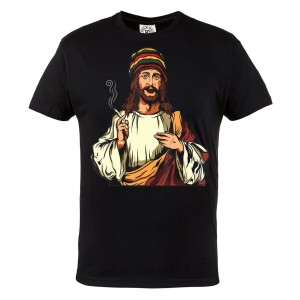 MĘSKA KOSZULKA MARIHUANA CANNABIS ZIOŁO WEED 420 BLUNT RASTA JESUS