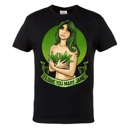 MĘSKA KOSZULKA MARIHUANA CANNABIS ZIOŁO 420 WEED I LOVE YOU MARY JANE 1