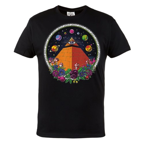 MĘSKA KOSZULKA MARIHUANA ZIOŁO GRZYBKI HALUCYNOGENNE KOSMOS PIRAMIDA KOSMOS