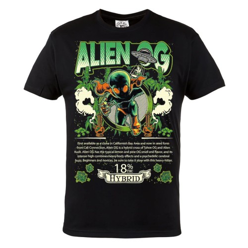 MĘSKA KOSZULKA MARIHUANA ZIOŁO WEED 420 CANNABIS OBCY ALIEN OG THC