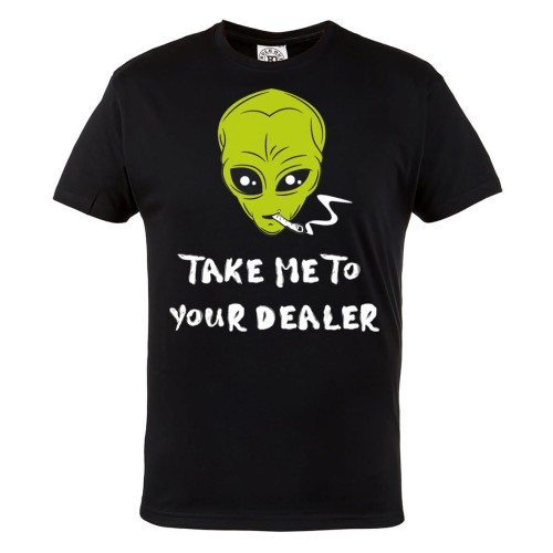 MĘSKA KOSZULKA MARIHUANA ZIOŁO OBCY ALIEN SKRĘT JOINT BLUNT TAKE ME TO YOUR DEALER 1