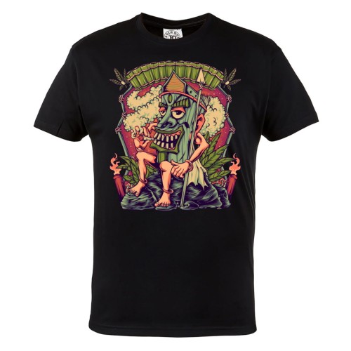 MĘSKA KOSZULKA MARIHUANA ZIOŁO OBCY ALIEN MASKA TIKI WEED 1