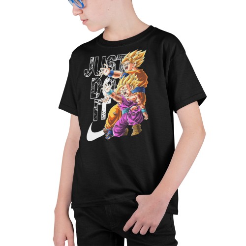 KOSZULKA DZIECIĘCA DRAGON BALL Z ANIME MANGA SON GOKU GOTEN JUST DO IT 