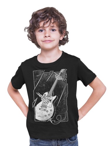 KOSZULKA DZIECIĘCA MUZYCZNA GITARA ELEKTRYCZNA GITARZYSTA