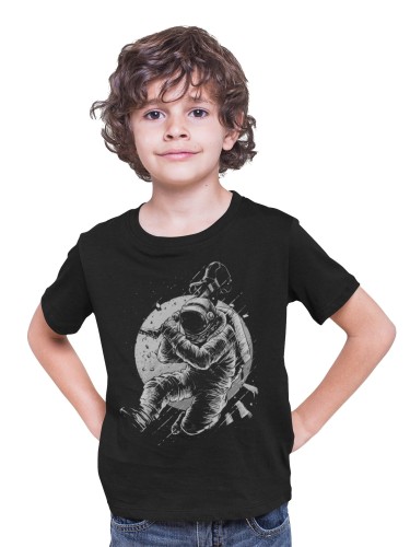 KOSZULKA DZIECIĘCA MUZYCZNA KOSMONAUTA Z GITARĄ ASTRONAUTA KSIĘŻYC 