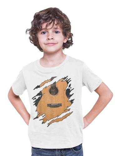 KOSZULKA DZIECIĘCA MUZYCZNA DLA GITARZYSTY GITARA KLASYCZNA 