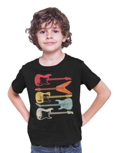 KOSZULKA DZIECIĘCA MUZYCZNA DLA GITARZYSTY GITARY ELEKTRYCZNE 