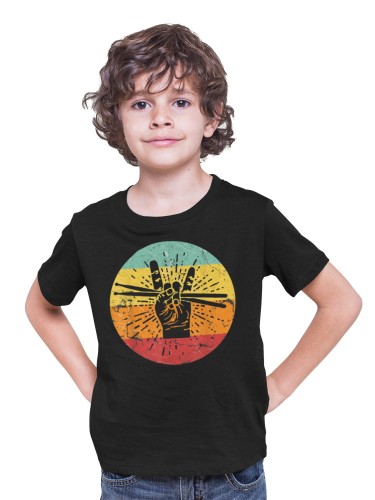 KOSZULKA DZIECIĘCA MUZYCZNA DLA PREKUSISTY PAŁECZKI PERKUSYJNE